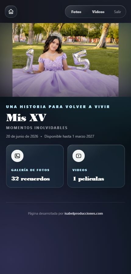 Portada real de una Galería Digital en teléfono