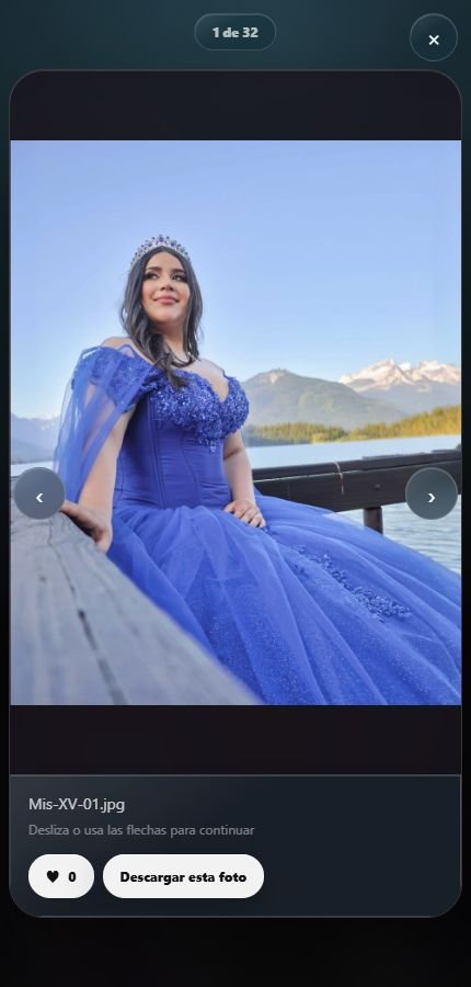 Fotografía abierta en pantalla completa desde un teléfono