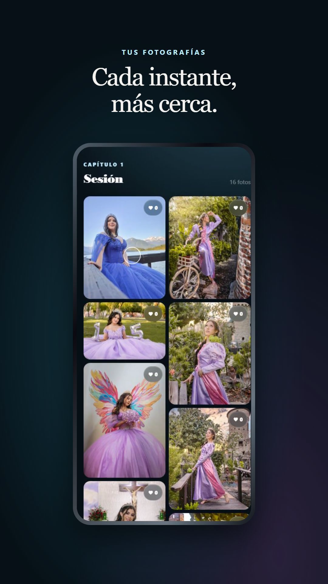 Selección de fotografías diferentes dentro de la Galería Digital